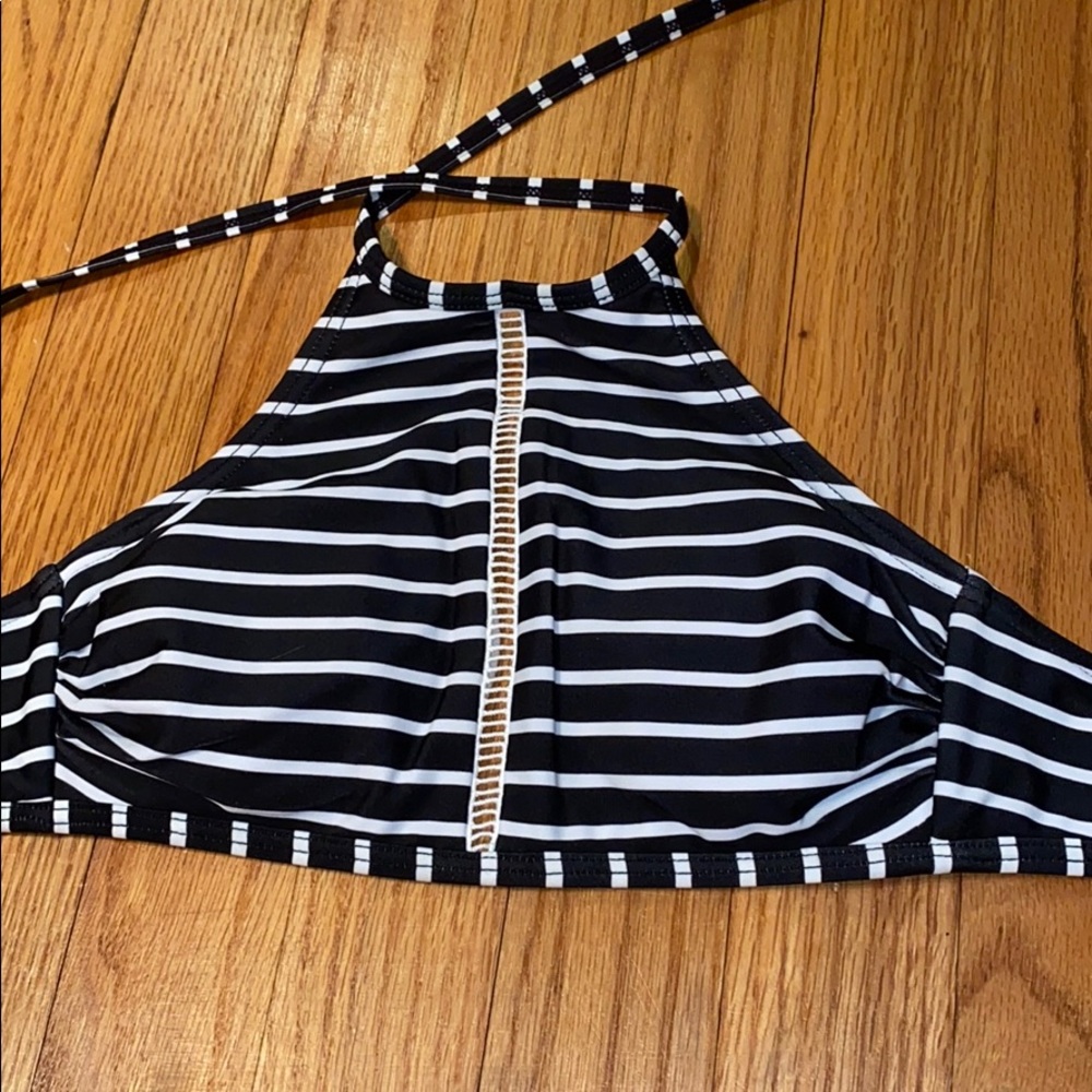 Black and White Bikini Top